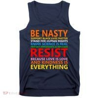 Love Is Love Kindness Is Everything Be Nasty Resist Protest Tank Top thumb 0