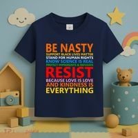 Love Is Love Kindness Is Everything Be Nasty Resist Protest Toddler T-Shirt thumb 3