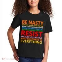 Love Is Love Kindness Is Everything Be Nasty Resist Protest Kids T-Shirt thumb 2