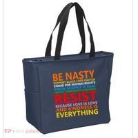 Love Is Love Kindness Is Everything Be Nasty Resist Protest Tote Bag thumb 2