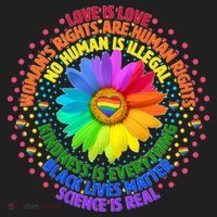 Love Is Love Rainbow Flower Unity Women's Sweatshirt thumb 2