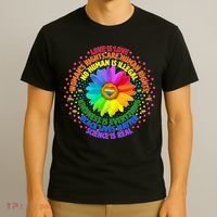 Love Is Love Rainbow Flower Unity T-Shirt thumb 3