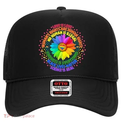 Love Is Love Rainbow Flower Unity Hat