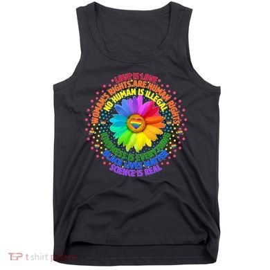 Love Is Love Rainbow Flower Unity Tank Top