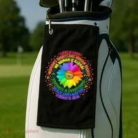 Love Is Love Rainbow Flower Unity Golf Towel thumb 2