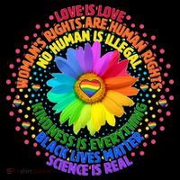 Love Is Love Rainbow Flower Unity Kids T-Shirt thumb 4