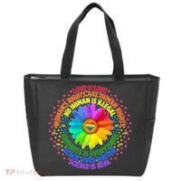 Love Is Love Rainbow Flower Unity Tote Bag thumb 0