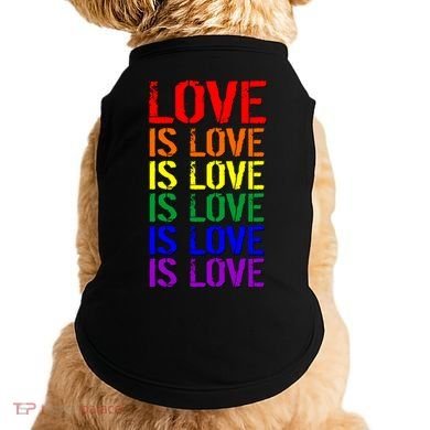 Love Is Love Rainbow Colors Doggie Tank