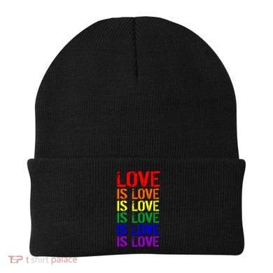 Love Is Love Rainbow Colors Beanie