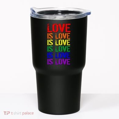 Love Is Love Rainbow Colors Tumbler