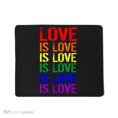 Love Is Love Rainbow Colors Mousepad