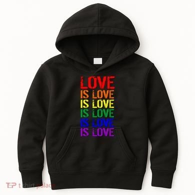 Love Is Love Rainbow Colors Kids Hoodie