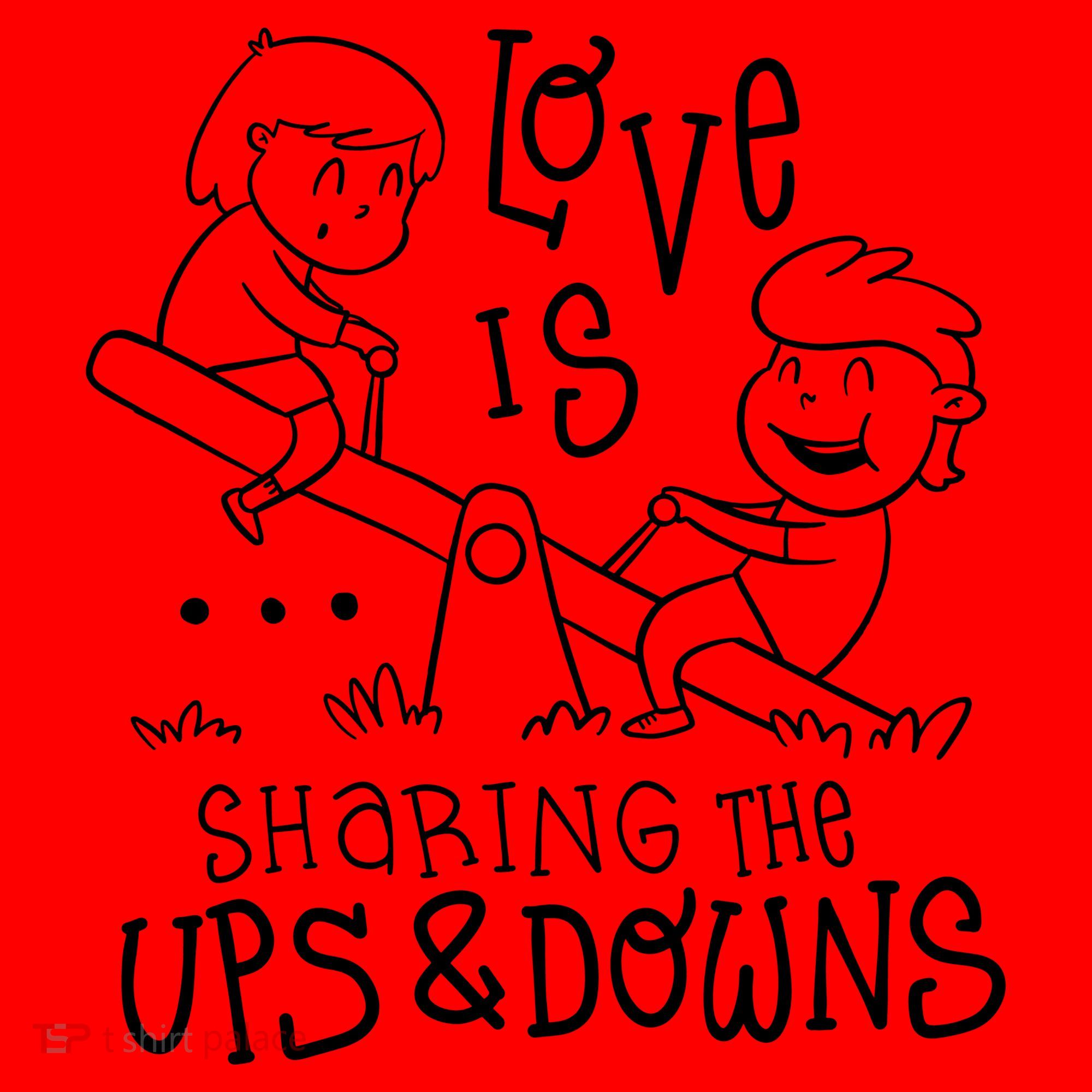 Love Is Sharing The Ups And Downs Santa Hat