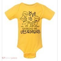 Love Is Sharing The Ups And Downs Baby Bodysuit thumb 0