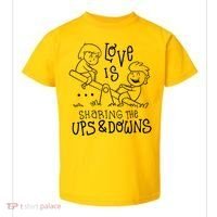 Love Is Sharing The Ups And Downs Toddler T-Shirt thumb 0