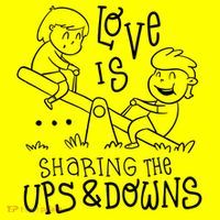 Love Is Sharing The Ups And Downs Toddler T-Shirt thumb 2