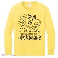 Love Is Sharing The Ups And Downs Kids Long Sleeve Shirt thumb 0