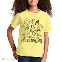 Love Is Sharing The Ups And Downs Kids T-Shirt thumb 2