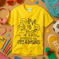 Love Is Sharing The Ups And Downs Kids T-Shirt thumb 3