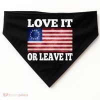 Love It Or Leave It Betsy Ross Flag USA-Made Doggie Bandana thumb 0