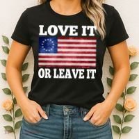 Love It Or Leave It Betsy Ross Flag Women's T-Shirt thumb 2