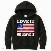 Love It Or Leave It Betsy Ross Flag Kids Hoodie thumb 0