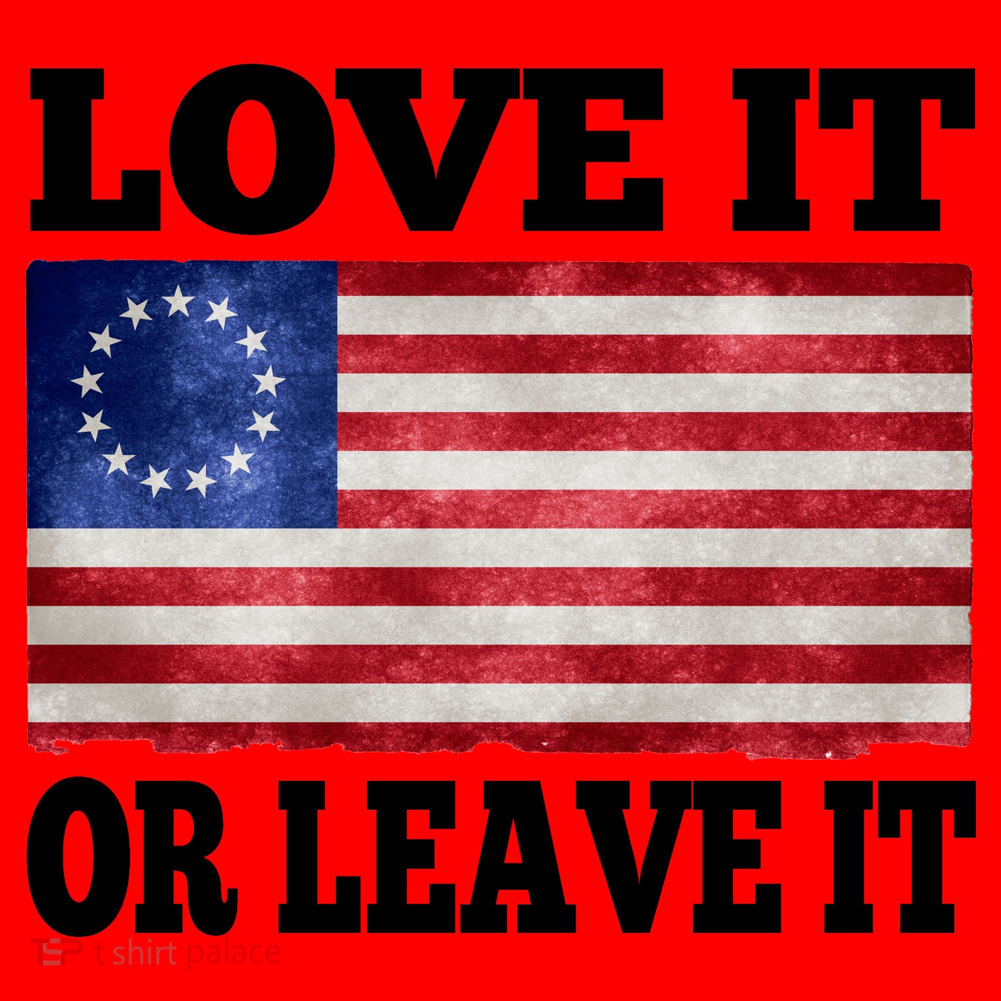 Love It Or Leave It Betsy Ross Flag Santa Hat
