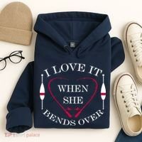 Love It When She Bends Over Funny Fishing Hoodie thumb 4