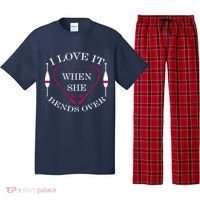 Love It When She Bends Over Funny Fishing Pajama Set thumb 0