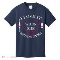Love It When She Bends Over Funny Fishing Kids T-Shirt thumb 0