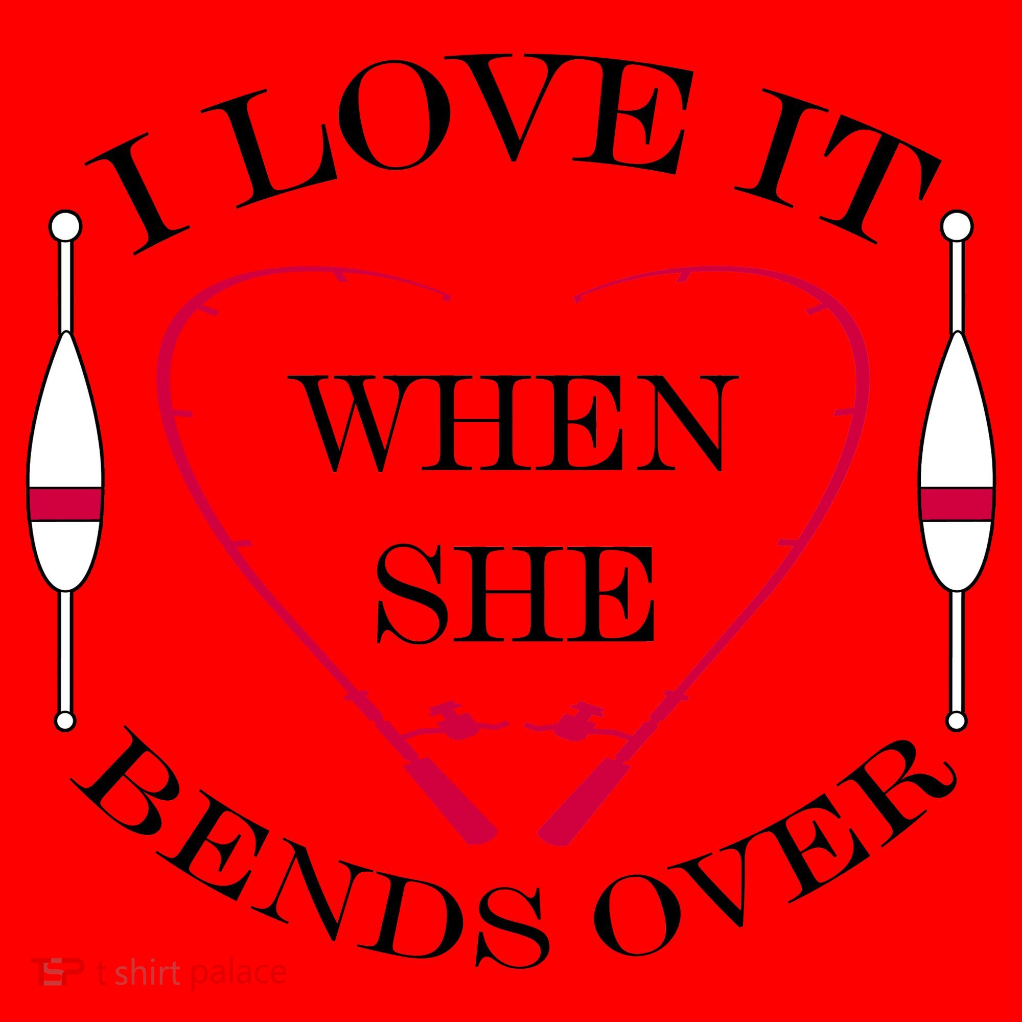 Love It When She Bends Over Funny Fishing Santa Hat