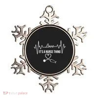 Love It's A Nurse Thing Stethoscop Heartbeat Heart Ornament thumb 0