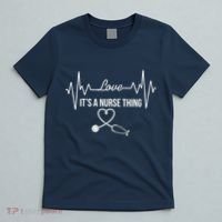 Love It's A Nurse Thing Stethoscop Heartbeat Heart T-Shirt thumb 5