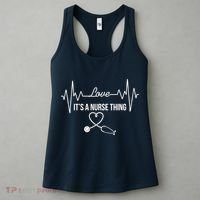 Love It's A Nurse Thing Stethoscop Heartbeat Heart Women's Tank Top thumb 3