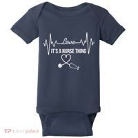 Love It's A Nurse Thing Stethoscop Heartbeat Heart Baby Bodysuit thumb 0