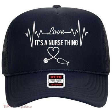 Love It's A Nurse Thing Stethoscop Heartbeat Heart Hat