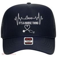 Love It's A Nurse Thing Stethoscop Heartbeat Heart Hat thumb 0