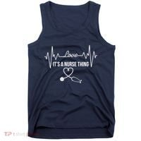 Love It's A Nurse Thing Stethoscop Heartbeat Heart Tank Top thumb 0