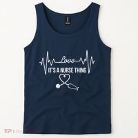 Love It's A Nurse Thing Stethoscop Heartbeat Heart Tank Top thumb 2
