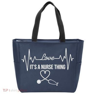 Love It's A Nurse Thing Stethoscop Heartbeat Heart Tote Bag