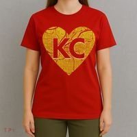 Love Kansas City Football Fan City Map T-Shirt thumb 4