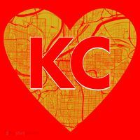 Love Kansas City Football Fan City Map T-Shirt thumb 7