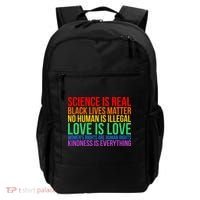 Love Kindness Science Black Lives LGBT Equality Backpack thumb 0