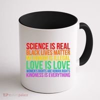 Love Kindness Science Black Lives LGBT Equality Coffee Mug thumb 1