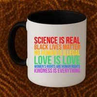 Love Kindness Science Black Lives LGBT Equality Coffee Mug thumb 2