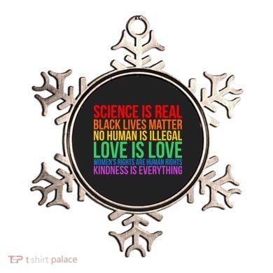 Love Kindness Science Black Lives LGBT Equality Ornament