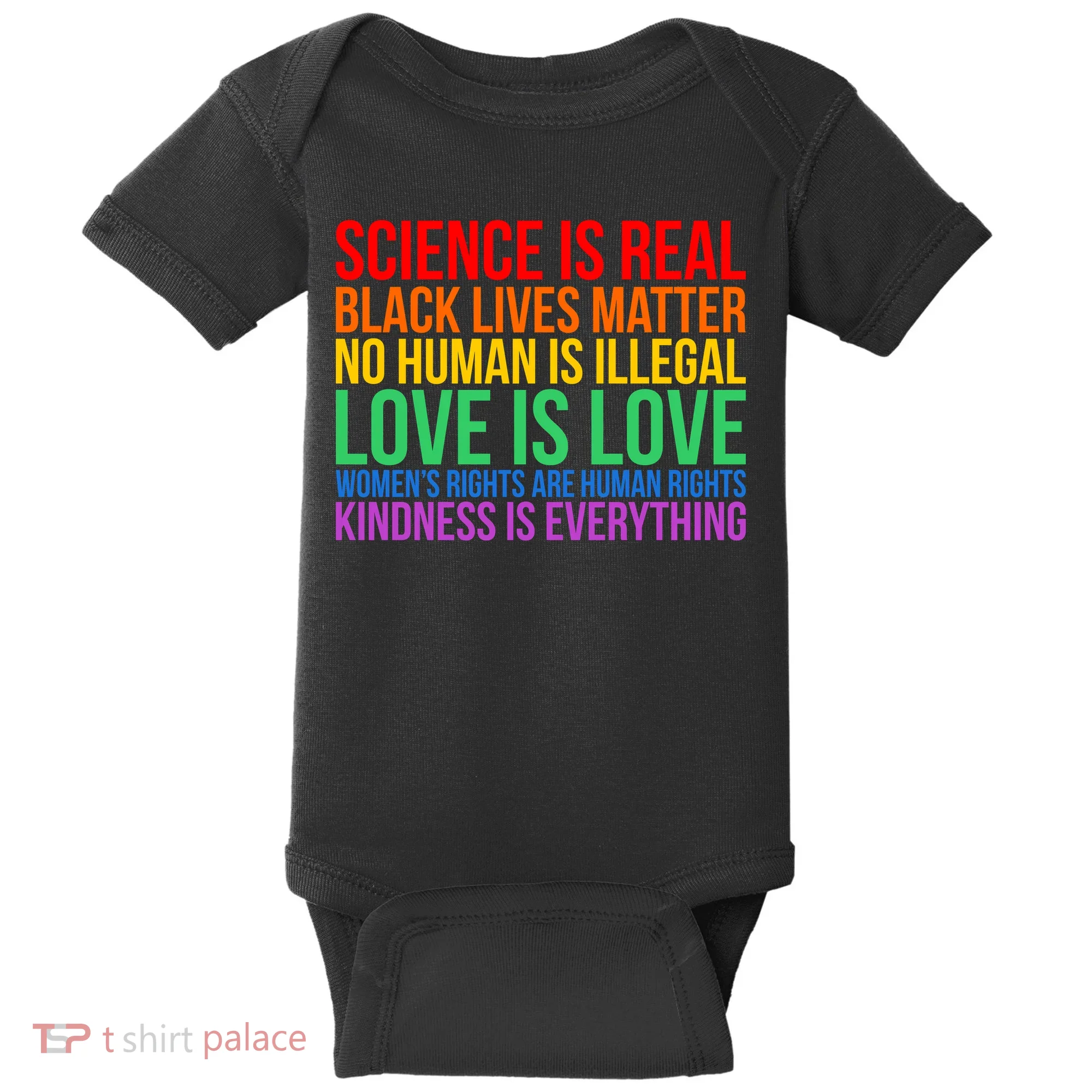 Love Kindness Science Black Lives LGBT Equality Baby Bodysuit