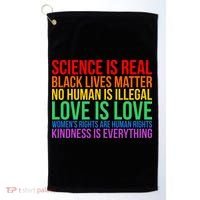 Love Kindness Science Black Lives LGBT Equality Golf Towel thumb 0