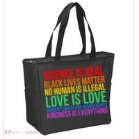Love Kindness Science Black Lives LGBT Equality Tote Bag thumb 2