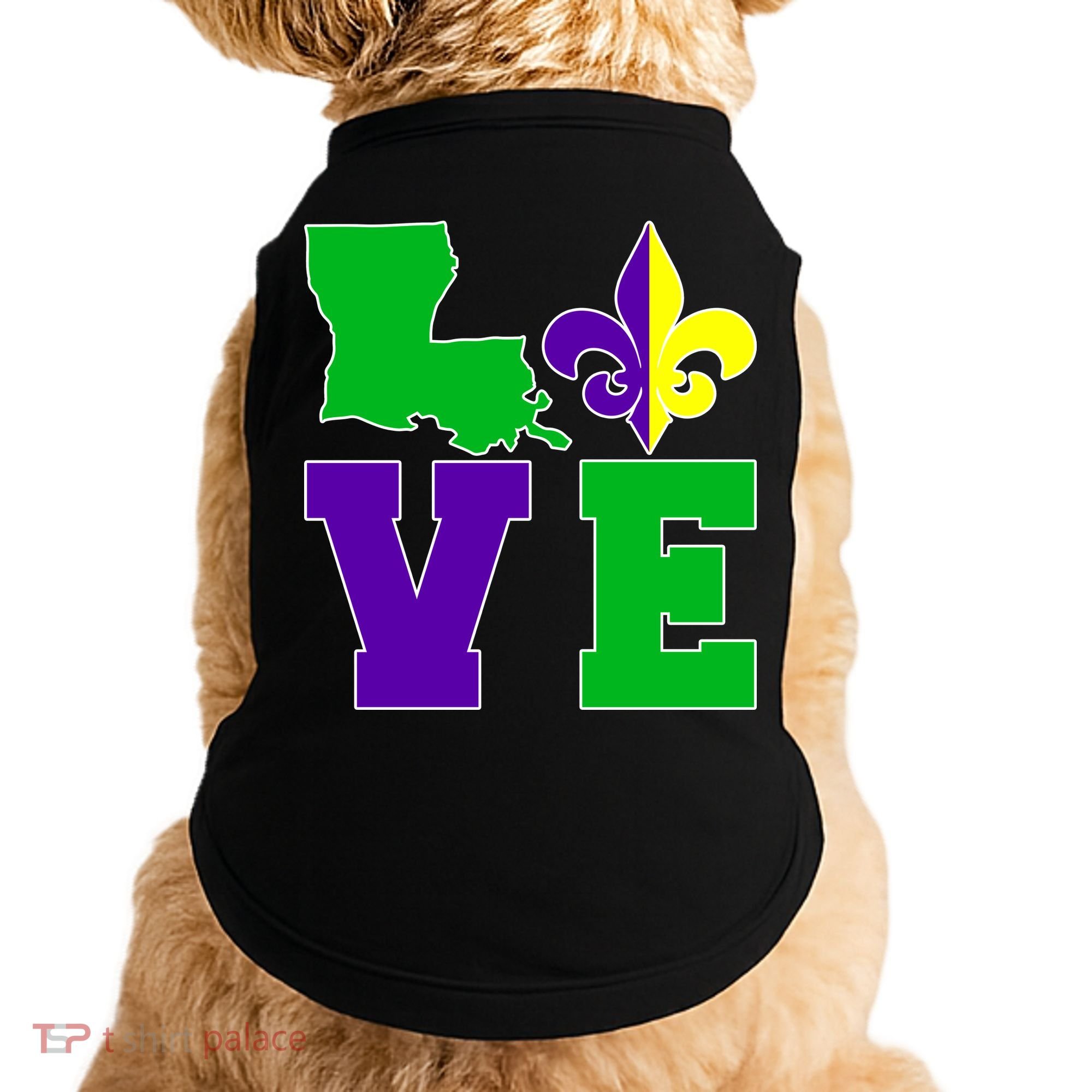 Love Mardi Gras Louisiana Doggie Tank